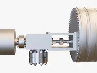 Rotary Mechanical Control Valve 3D model