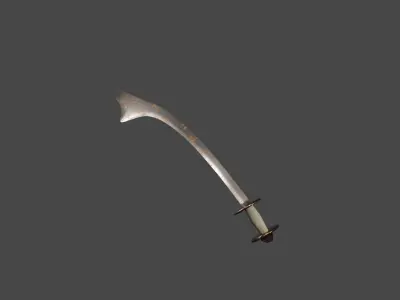 Nepel Medieval Kora Sword Free low-poly 3D model
