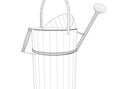 Watering Can Low-poly 3D model purchase