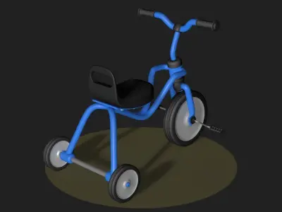 Children bicycle 3D model