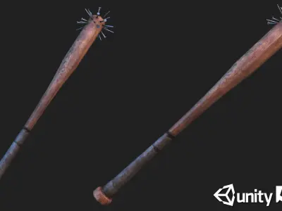 Modded Baseball Bats Vol 1 Low-poly 3D model