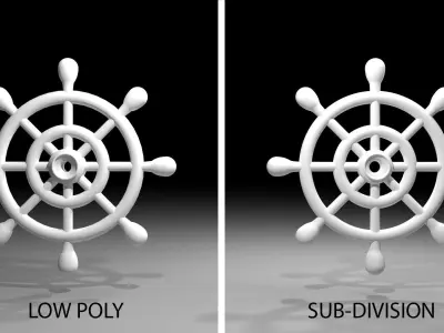 Ship Wheel 2 3D model