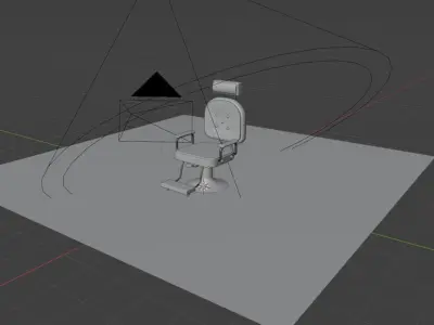 Barber Chair Free 3D model