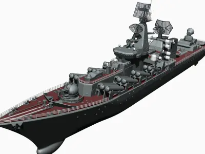 Warship moskva for 3d print 3D print model