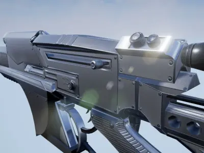 Futuristic Weapon Concept Low Poly Version Low-poly 3D model