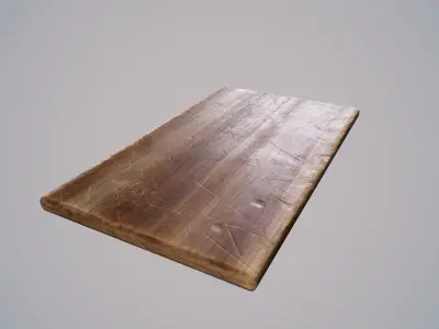 Wooden Cutting Board Low-poly 3D model