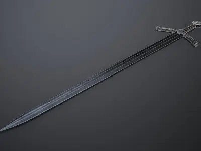 Broadsword Low-poly 3D model