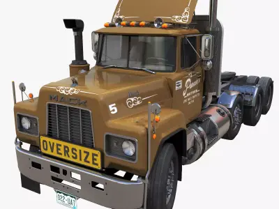 Heavy truck Low-poly 3D model