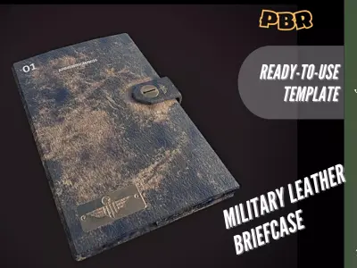 MILITARY LEATHER FOLDER 3D Low-poly Low-poly 3D model