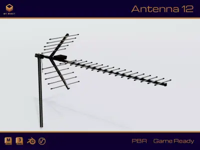 Antenna 12 Low-poly 3D model