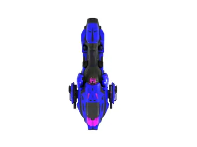 Sci-fi Hoverbike Low-poly 3D model