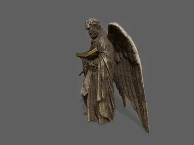 Old Man Statue Low-poly 3D model order