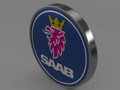 saab logo 3D model by Sergey
