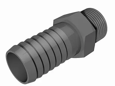 PVC Hose Adaptors - BSP Male Free 3D model