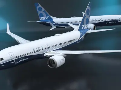 Aircraft Boeing 737 MAX 8 in Flying 3D model