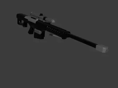 Free Mid Poly sniper rifle Free 3D model