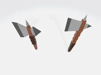 low poly free axe Free low-poly 3D model