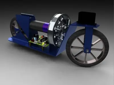 Self Balancing Bike Free 3D model