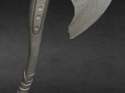 Medieval Axe  Low-poly 3D model