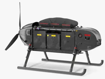  Military Aerial Delivery Vehicle Rigged for Maya 