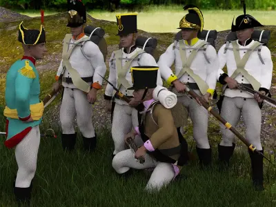 Napoleonic Austrian Line Infantry 3D model