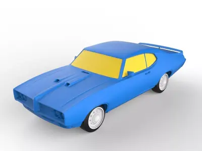 Pontiac 1969 Classic Car 3D print model