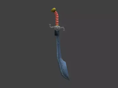 Saber sword Low-poly 3D model purchase