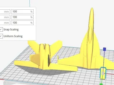 F-18 Super Hornet - divided 3D print model
