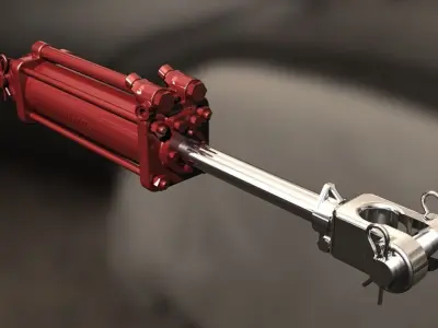 hydraulic cylinder Ts75-200-3 Free 3D model