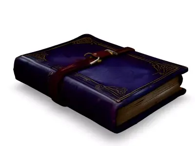 Antique Leather Bound Book 3D Model Low-poly 3D model