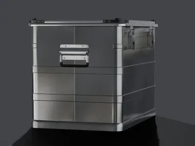 Aluminum Container 003 M 3D model