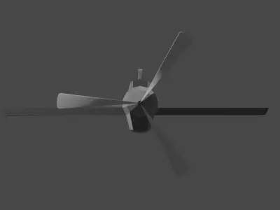 Plane propeller Low-poly 3D model