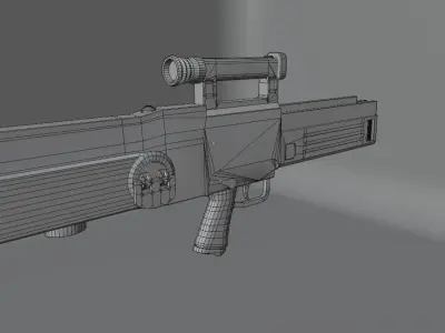 Heckler Koch G11 Prototype Assault Rifle Free low-poly 3D model