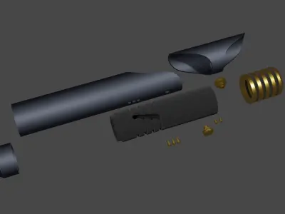 Depa Billaba Lightsaber Hilt 3D model