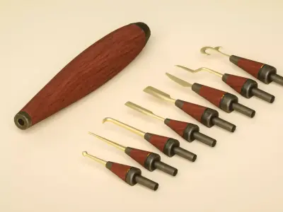 hardware-tools carving knife Low-poly 3D model