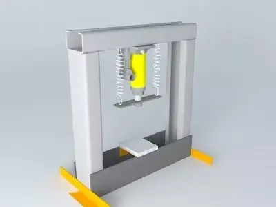 Manual hydraulic press 4 tons Free 3D model
