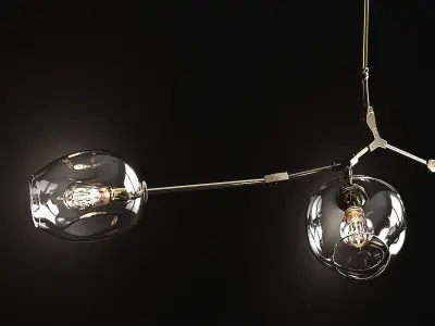 Branching bubble 3 lamps 2 3D model