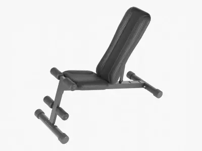 Exercise Utility Bench Low-poly 3D model
