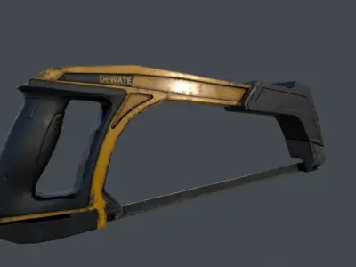 Saw and Hacksaw - PBR Game Ready Low-poly Low-poly 3D model