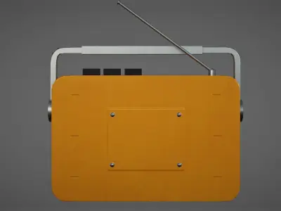 Retro Radio Low-poly 3D model