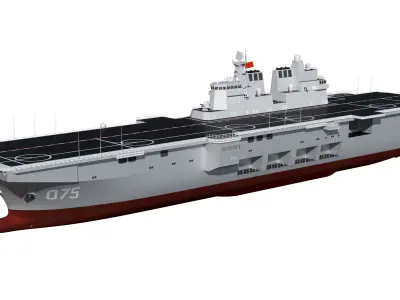 The China  Type 075 amphibious assault ship model 3D model