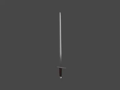 Medieval Sword Low-poly 3D model 4