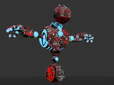 3D police robot 3D model
