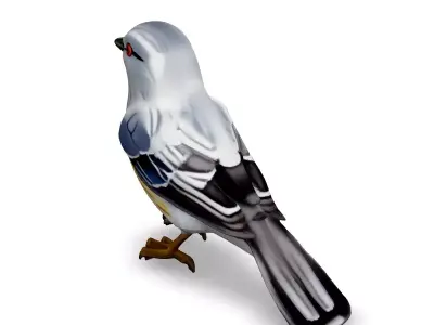 Realistic LowPoly Bird 3D Model Low-poly 3D model