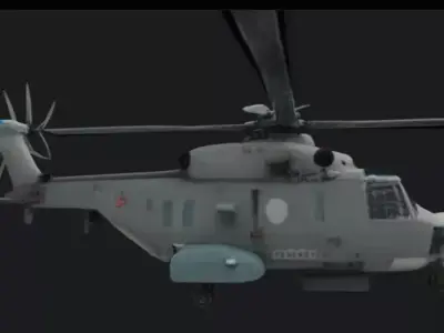NH90 Naval Helicopter 3D Model  Game Ready 3D model