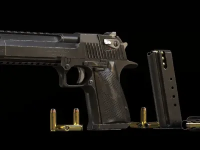 Desert Eagle  44 Magnum 3D Low Polly Model Low-poly 3D model