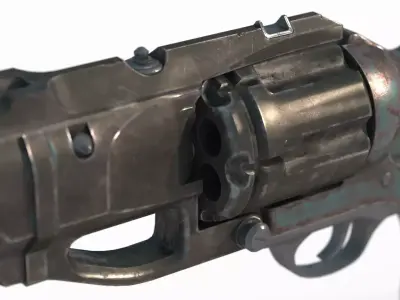 19th century magic revolver 3D model