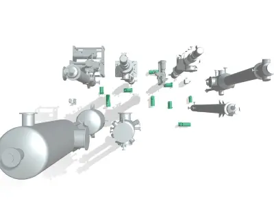 Process Plant UAE - Equipment 3D model