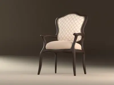 Antique Victorian Chair Low-poly 3D model