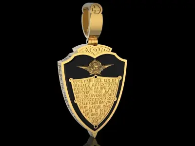 Shield pendant  3D print model